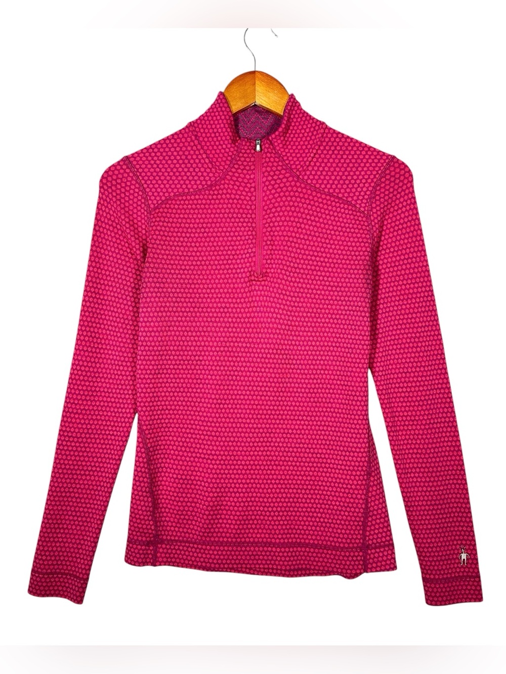 SMARTWOOL Merino Wool Printed 1/4 zip Base Layer